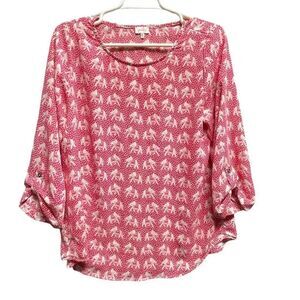 Pixley size M elephant print loose fit top.